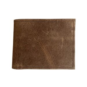 Nisolo Men’s Bi-Fold Leather Brewer Wallet in Tobacco Brown NWT